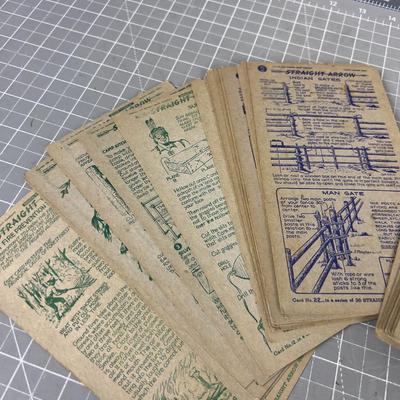 Straight Arrow Enjun-uity PAMPHLETS, Card from Nabisco Shredded Wheat Packages. 