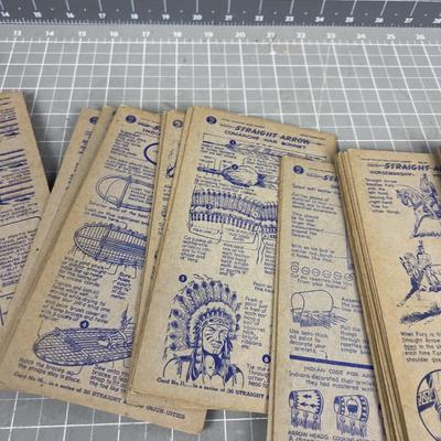 Straight Arrow Enjun-uity PAMPHLETS, Card from Nabisco Shredded Wheat Packages. 