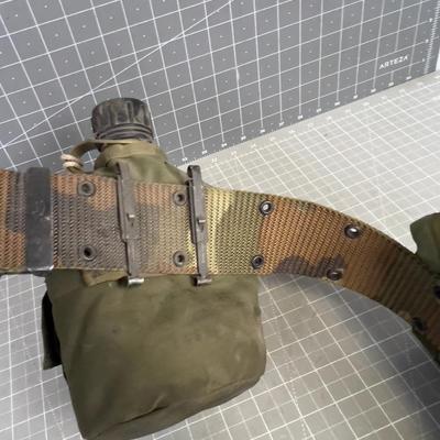 1980's Issue CANTEEN with Web Belt MILITARY 