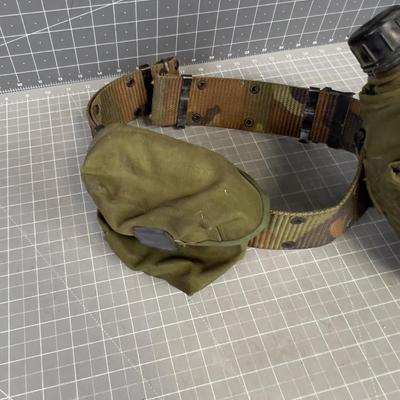 1980's Issue CANTEEN with Web Belt MILITARY 