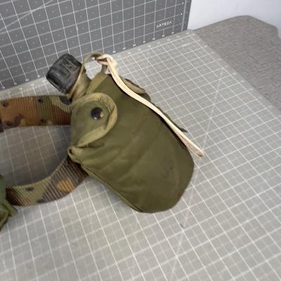 1980's Issue CANTEEN with Web Belt MILITARY 