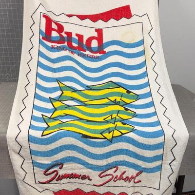 Budweiser Beach Towel 1987 VINTAGE!