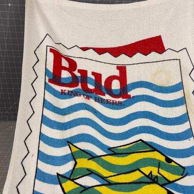 Budweiser Beach Towel 1987 VINTAGE!