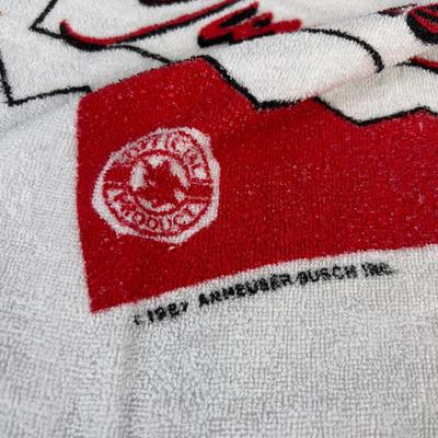 Budweiser Beach Towel 1987 VINTAGE!