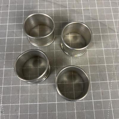 Pewter Napkin Rings, Vintage