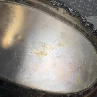 Silver Plated Tray and Utensils