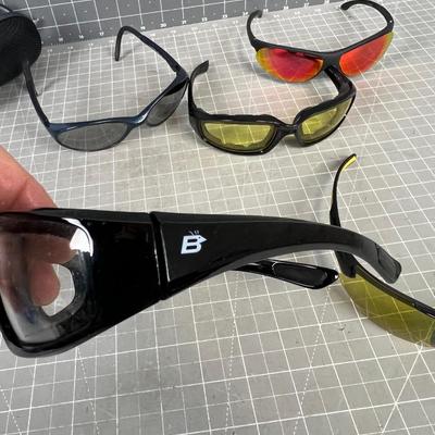 (5 pair) Active Wear Sunglasses and Safety Glasses