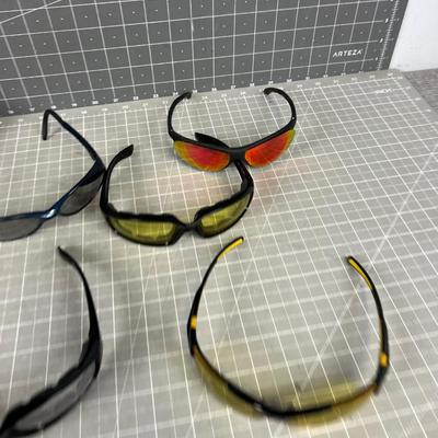 (5 pair) Active Wear Sunglasses and Safety Glasses