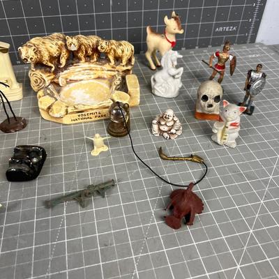 Collection of Miniatures: Bear, Deer, Turkey, Gnomes, COLLECTION