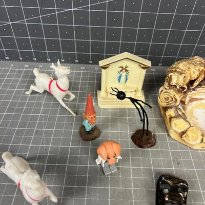 Collection of Miniatures: Bear, Deer, Turkey, Gnomes, COLLECTION