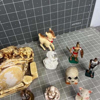 Collection of Miniatures: Bear, Deer, Turkey, Gnomes, COLLECTION