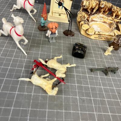 Collection of Miniatures: Bear, Deer, Turkey, Gnomes, COLLECTION