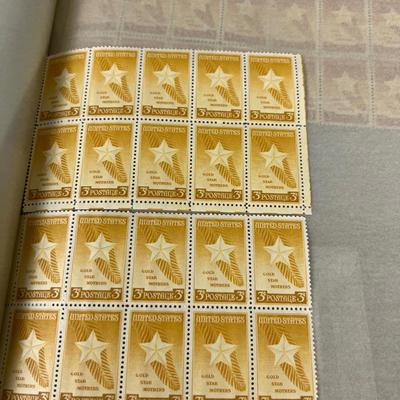 Vintage POSTAGE STAMPS Various Sheets - Some US Some GREEK Gold Star Mother