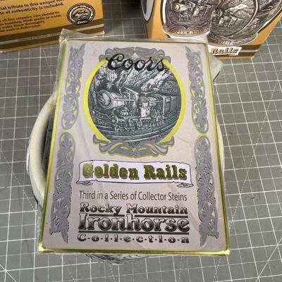 2 COORS Collector Beer Steins, Same, New in the Box