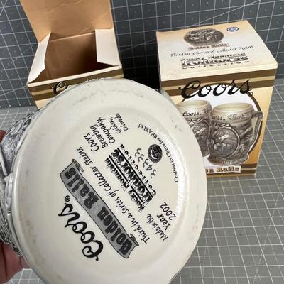 2 COORS Collector Beer Steins, Same, New in the Box