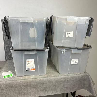 4 Clear with Lid Attached TUBS 