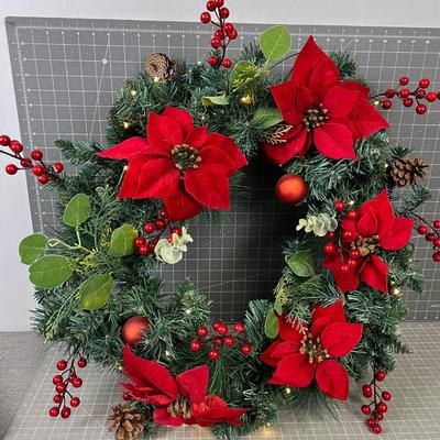 Lovely LED Light Up Christmas Wreath