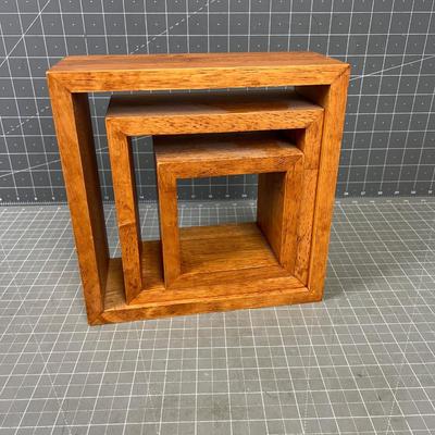 3 Nested Boxes, Solid Wood. 
