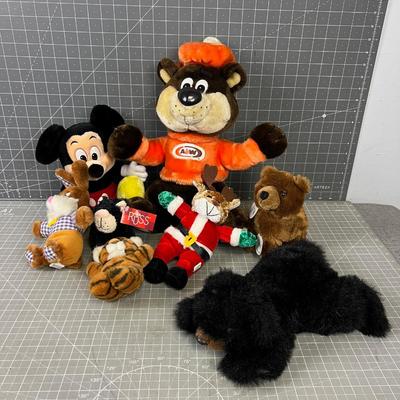 Stuffed Animals including Collectible A & W Bear