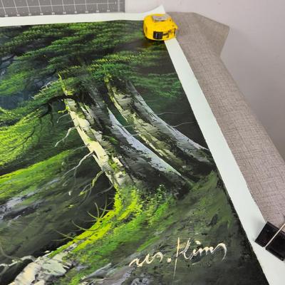 Oil Painting NO Frame, Waterfall Signed