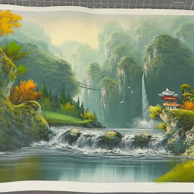 Oil Painting No. 2 Asian Forest River Scene