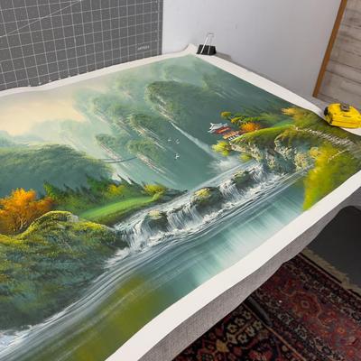 Oil Painting No. 2 Asian Forest River Scene