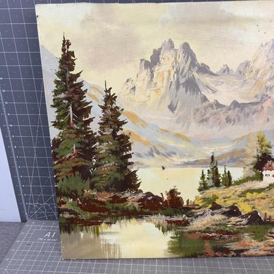 Oil Painting , Mountain of Switzerland 