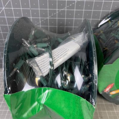 (2) NEW LARGE ROLLS OF Christmas Lights both Multi Color and the one roll is Warm White too