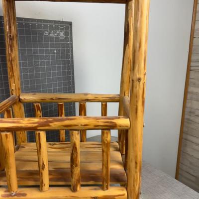 2 Rustic Wood End Tables 