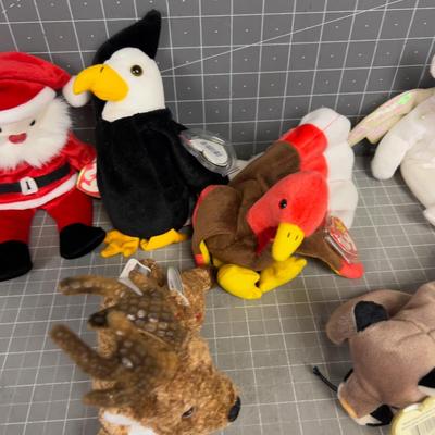 7 Collectible BEANNIE Babys 