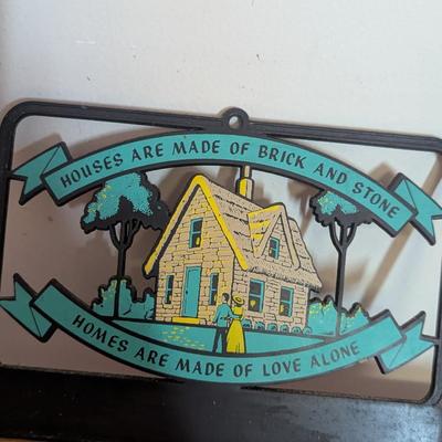 Vintage Westinhouse Cast Iron Trivet & Plastic Plaque