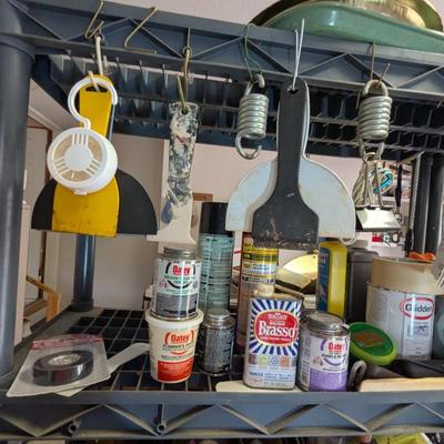 Plastic Shelving Unit Approx 32 1/2" x 13" x 73 1/2" Work & Garden Gloves Painting Plumbing Supplies Traps