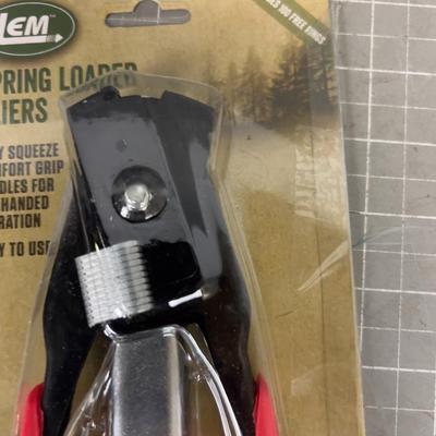 Spring Loaded Hog Ring Plyers, New 