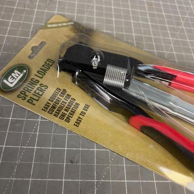 Spring Loaded Hog Ring Plyers, New 