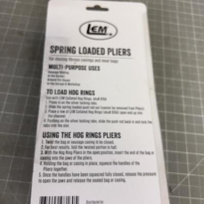 Spring Loaded Hog Ring Plyers, New 