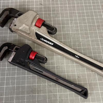 10 & 14" HUSKY Pipe Wrench 