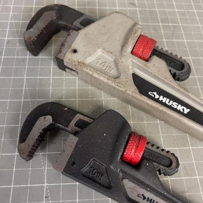10 & 14" HUSKY Pipe Wrench 