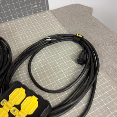 Plug Multiplier and Black Extension Cords 
