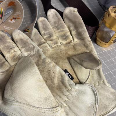 Out Door Things: Sling, Candle Lantern, Gloves