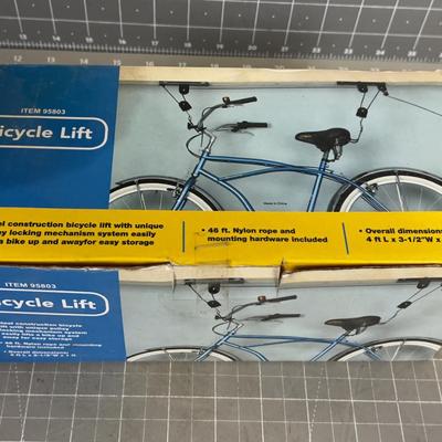 Bicycle Lift; Pulley System, New 