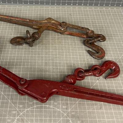 2 Chain Binder Tie Downs.
