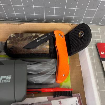Stuff: Gun Lock, Knife Case, Electric Knife with NO Blades