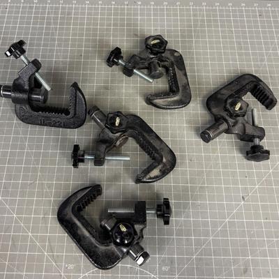 Heavy Duty Stage Lighting Clamps (5) 