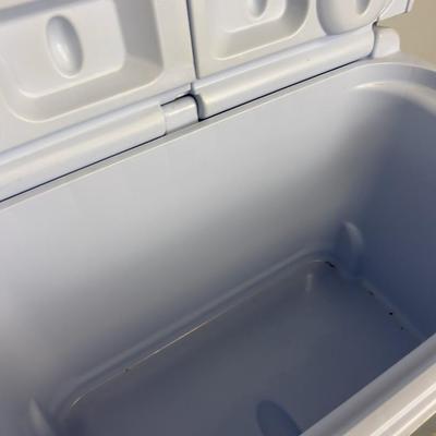 NICE Rubber Made Cooler, Gray on wheels with Handle
