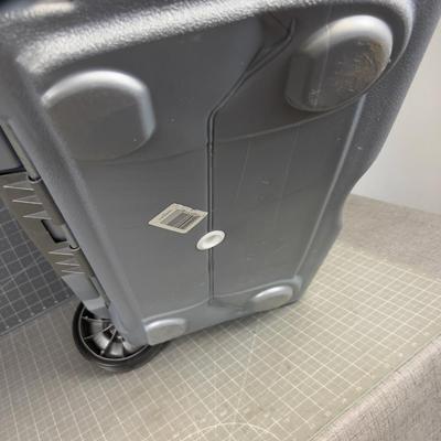 NICE Rubber Made Cooler, Gray on wheels with Handle