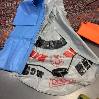 Coleman Raft and an Air Mattress, Paddles, Life Vest,  Pump