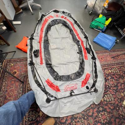 Coleman Raft and an Air Mattress, Paddles, Life Vest,  Pump
