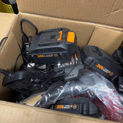 IWORX Cordless Electric Tools Both Yard and Garage Tools plus batteries and chargers