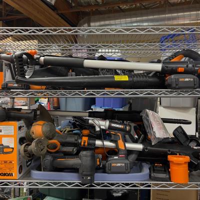 IWORX Cordless Electric Tools Both Yard and Garage Tools plus batteries and chargers