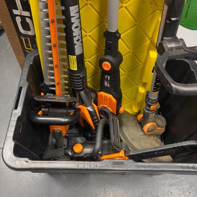 IWORX Cordless Electric Tools Both Yard and Garage Tools plus batteries and chargers